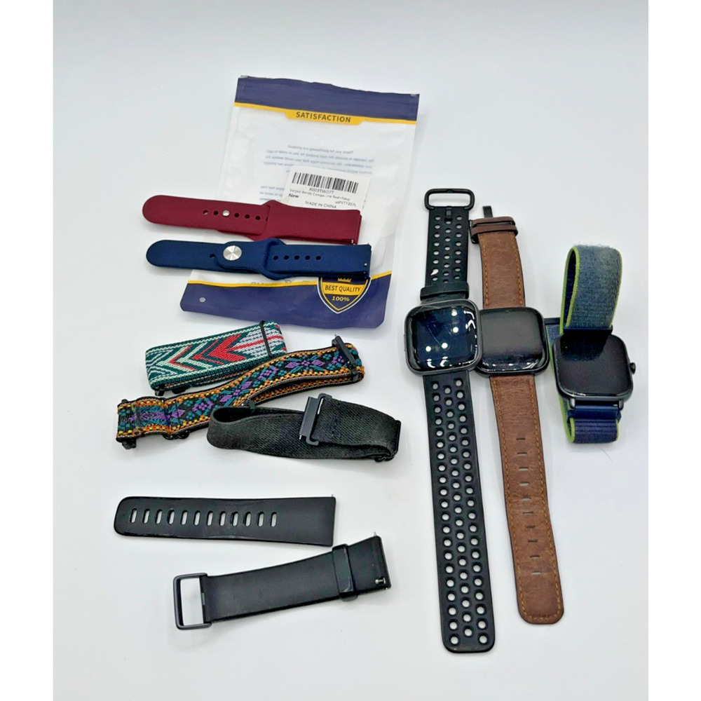 MISC Smart Watch/ Fitness Tracker Lot (used/untested/parts) watch bands charger